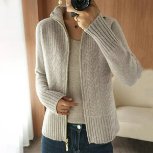 PEARLA CABLE KNIT CARDIGAN